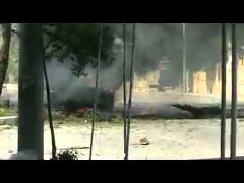 احتراق دبابة بعد أن تم استهدافها من قبل كتيبة درع الجبل في ريف إدلب