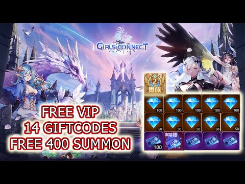 Girls Connect Private Gameplay - Free VIP & 14 Giftcodes & 400 Summon Tickets & How to Register