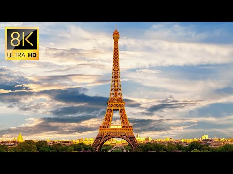 PARIS IN 8K VIDEO | EXPLORE BEAUTIFUL PARIS IN 8K VIDEO | RELAXING MUSIC