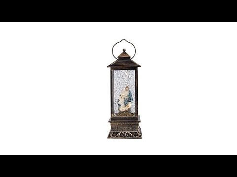 Winter Lane Musical Snow Globe Lantern