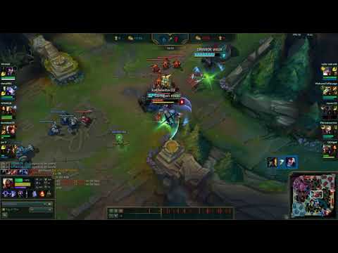 League of Legends HIghlights 1v2 double low hp zed combo wombo