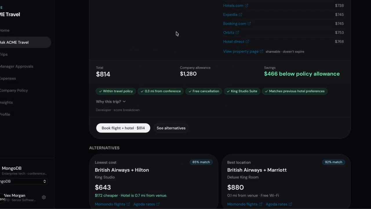 ACME Travel project preview