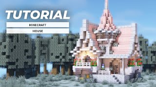 Minecraft: How to Build a Fantasy House Using Cherry and Pale Oak (Tutorial)