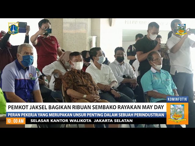 Pemkot Jaksel Bagikan Ribuan Sembako Rayakan May Day