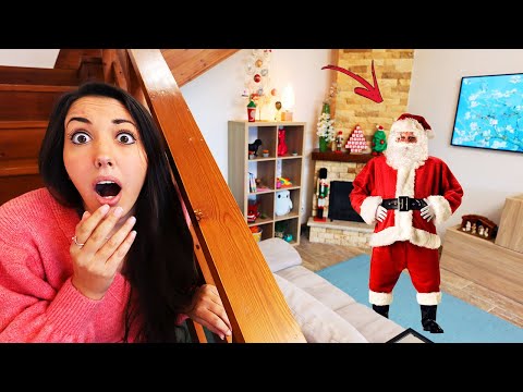 I FIND BAD SANTA CLAUS SECRETLY STEALING ALL THE CHRISTMAS PRESENTS IN OUR HOUSE!
