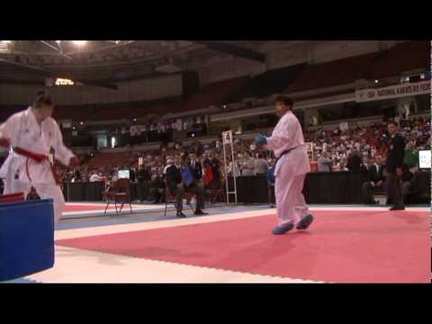 2010 USA-NKF ES609 18-34 Female Elite Kumite +68 Kg Aka Minako Yamazaki vs Ao Unknown.mpg