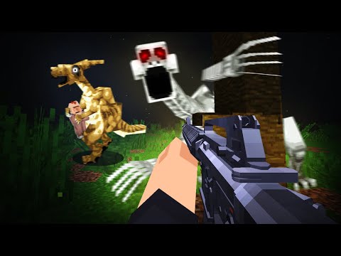 I survived DINOSAURS on TACANO ISLAND in Minecraft