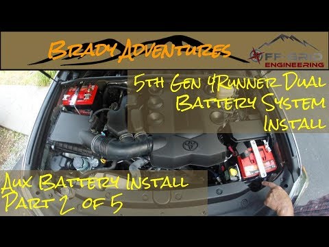 (2 of 5) 5th Gen 4Runner Dual Battery - Auxiliary Battery Tray Install - Off-Grid Engineering