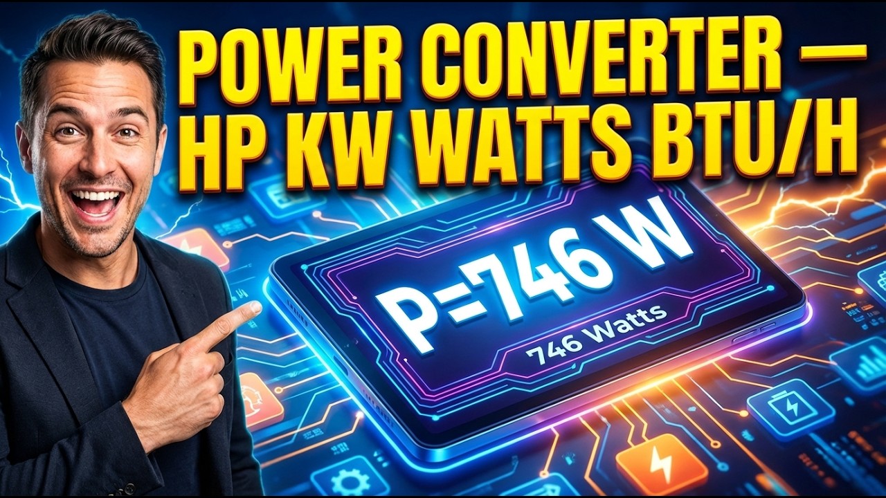 Power Converter — HP kW Watts BTU/h