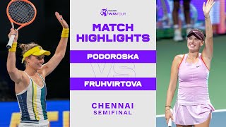 Nadia Podoroska vs. Linda Fruhvirtova | 2022 Chennai Semifinal | WTA Match Highlights