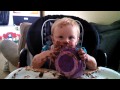 First Time Baby Eats Pudding