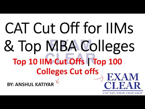 CAT Cut Off For Top IIM & Top 100 Colleges in India