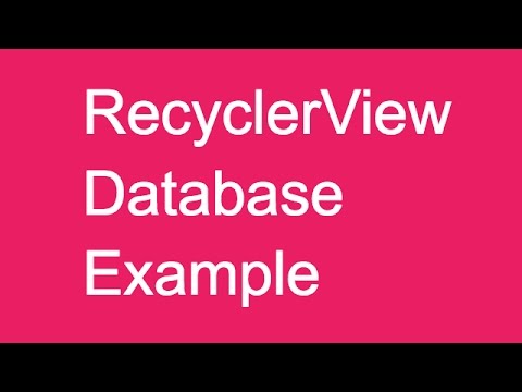 211 RecyclerView Database Example |