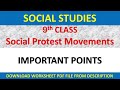 Social Protest Movements 9th Social In English
