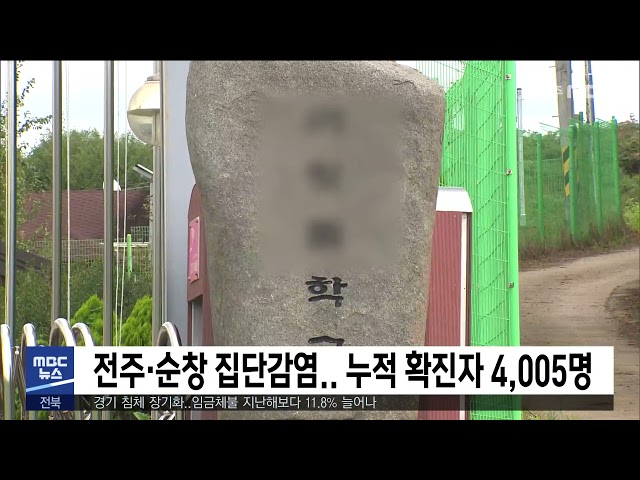전주·순창 집단감염.. 누적 확진자 4,005명