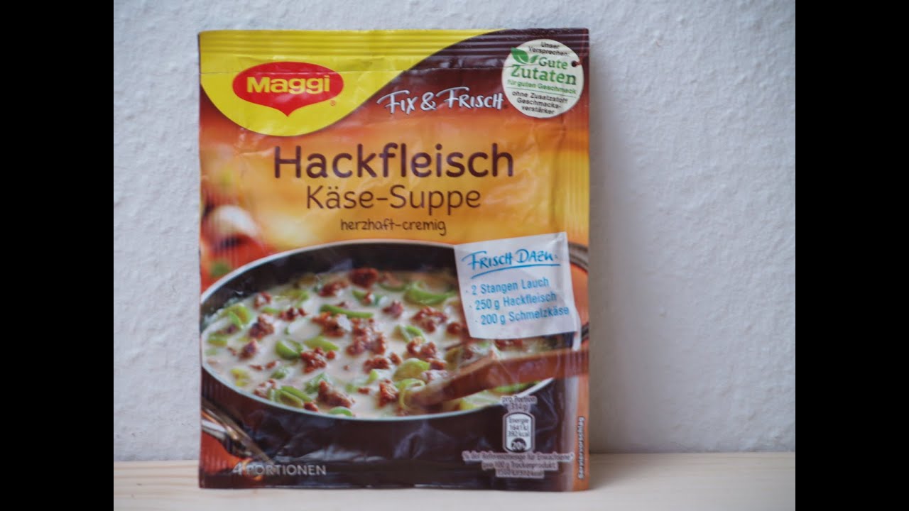 Maggi Hackfleisch Käse Suppe  getestet von  WieEsWohlSchmeckt Deutsch