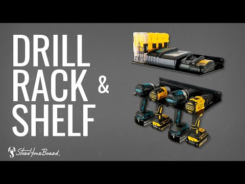 Drill Rack + Shelf | Wall Mount Tool Organizer