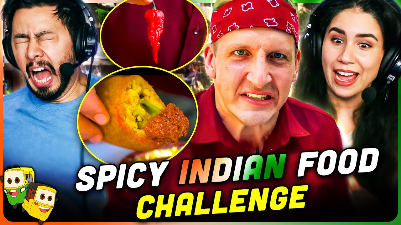 SPICY INDIAN STREET FOOD CHALLENGE IN DELHI Reaction! | Best Ever Food Review Show
