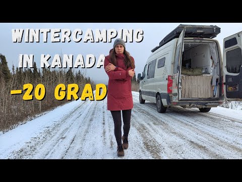 We live in a camper in WINTER in CANADA | WINTER CAMPING EXTREME (Van Life Canada)