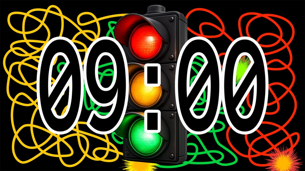 9 Minute Traffic Light Countdown Timer