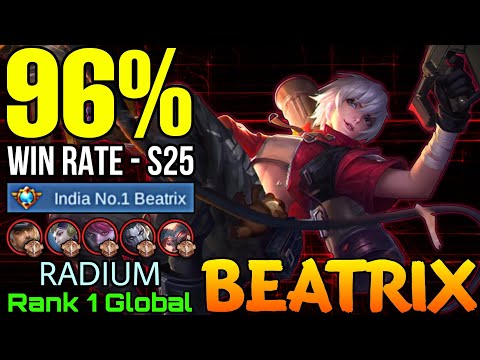 96,9% Win Rate S25 Beatrix Make All Enemies Bronze - Top 1 Global Beatrix by RADIUM - Mobile Legends