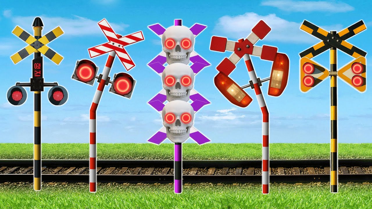 【 踏切アニメ 】色々な形で絡み合う変な踏切カンカン大特集 😂😂😂 Fumikiri Railroad Crossings Meme Animation