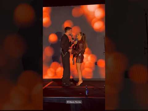 Noa Kirel y Agustín Bernasconi en el rodaje de \