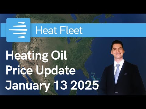 U.S. Home Heating Oil Prices October - January 2025 Graph showing the average U.S. home heating oil prices from October to January 2025, declining to $3.34 per gallon.