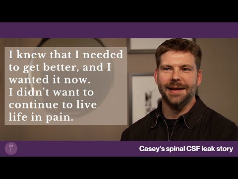 Casey's Spinal CSF Leak Story