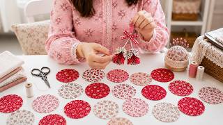 I Cut Circles from Scraps Fabric and Made Gift Idea in 5 Minutes ✂️🌸The Easiest Way + Selling Idea!