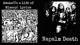 Napalm Death : Awake ( To a life of Misery )