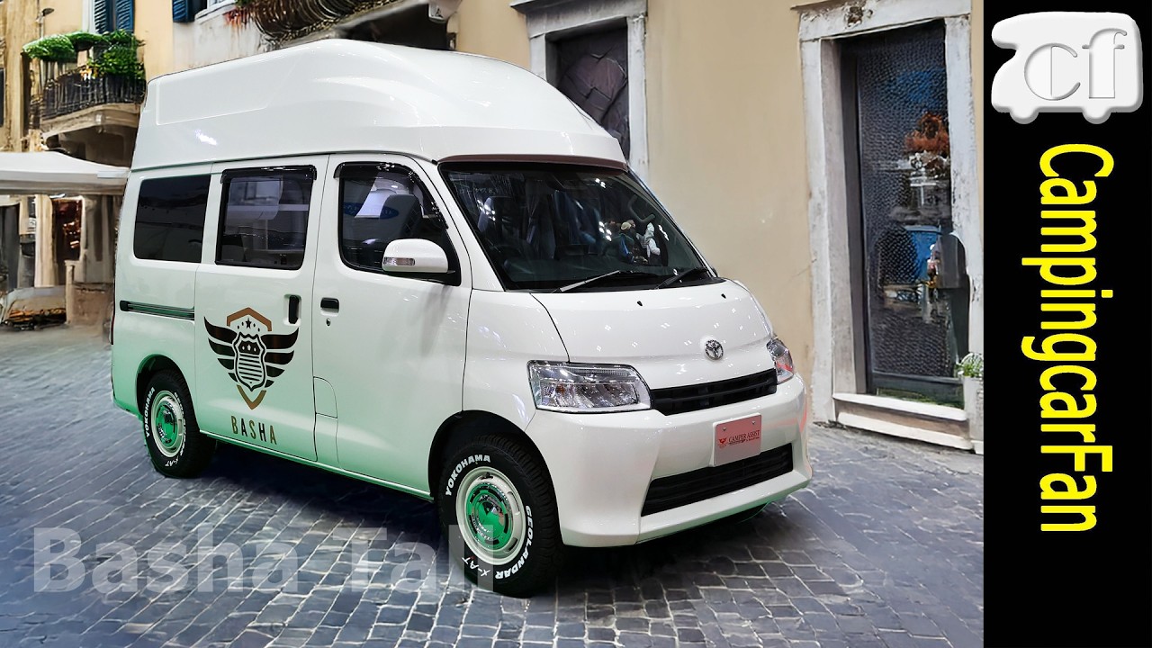 【バシャ トール：キャンパーアシスト】詳細レビューと他車情報：家庭用エアコンを設置できるタウンエースベースハイルーフバンコンキャンピングカー