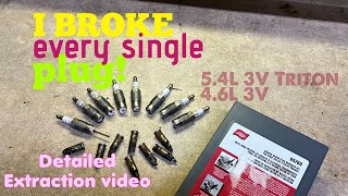 FULL Ford 3V Triton 5.4L 4.6L Broken Spark Plug Removal Lisle 65700 EASY Plug F150 F250 F350