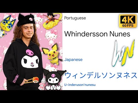 Whindersson Nunes in different languages meme