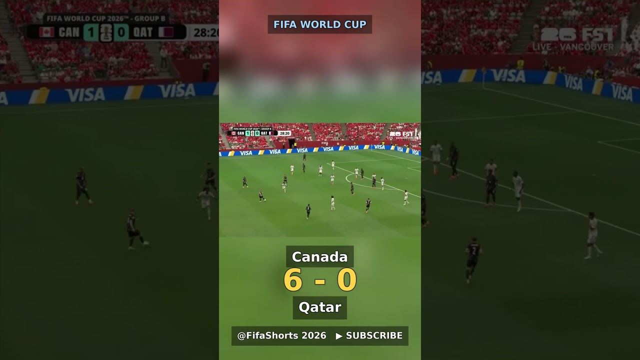 The ref let that slide? Canada vs Qatar highlights #Shorts