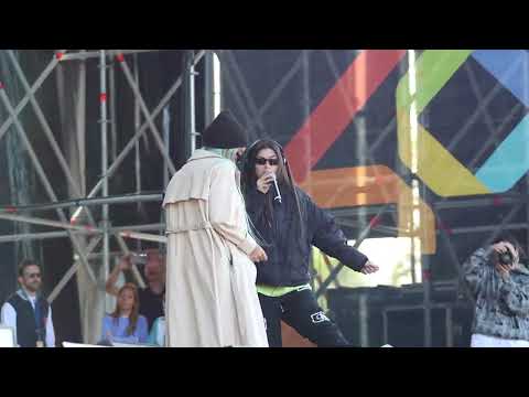 Lola Índigo y Ptazeta ensayando "TIKI TIKI" en Los 40 Primavera Pop 2023 de Rubí (Barcelona)