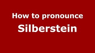 How to pronounce Silberstein
