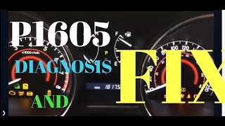 HOW TO FIX ANY TOYOTA WITH A P1605 Code- ROUGH IDLE, RUNS, DIES- FAST AND EASY
