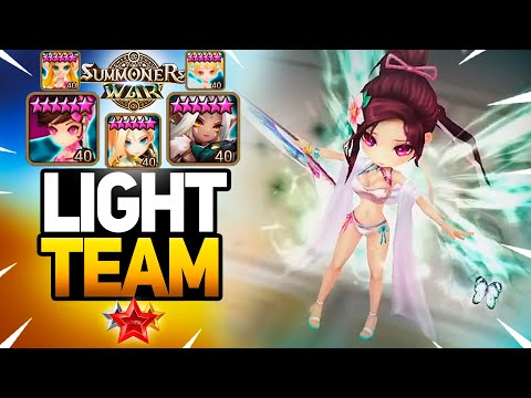 He Plays with Full LIGHT TEAM - Summoners War