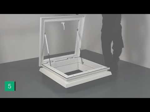 Installation of Mardome Trade Access Hatch Dome on builder’s upstand