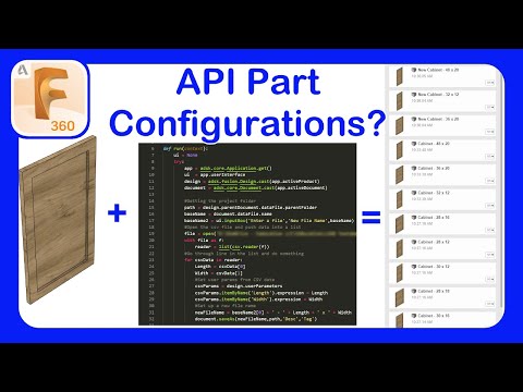 Intro to API in Fusion 360 Part 8 - Making a Part Configurator from CSV Data #Fusion360API #Python