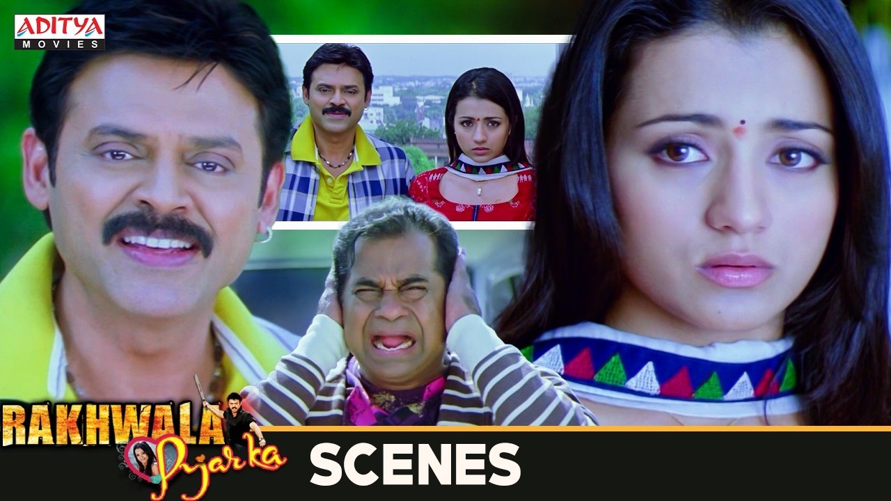 Rakhwala Pyar Ka Comedy Scenes | Venkatesh, Trisha, Brahmanandam | Hindi Dubbed Movies