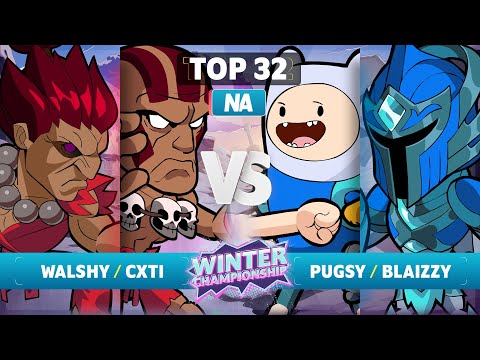 Walshy & CXTI vs. Pugsy & Blaizzy - Top 32 - NA - Brawlhalla Winter Championship 2023