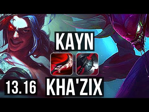 KAYN vs KHA (JNG) | 8/0/8, 800+ games, Legendary | KR Master | 13.16