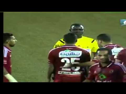 Ref threatens with a red card