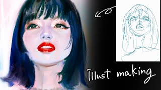【厚塗り】透明感のある厚塗りメイキング【procreate】