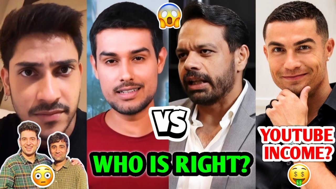 Dhruv Rathee Vs Flying Beast & YouTubers! 😳🔥| Ronaldo YouTube Income, Purav Jha, Samay Raina |