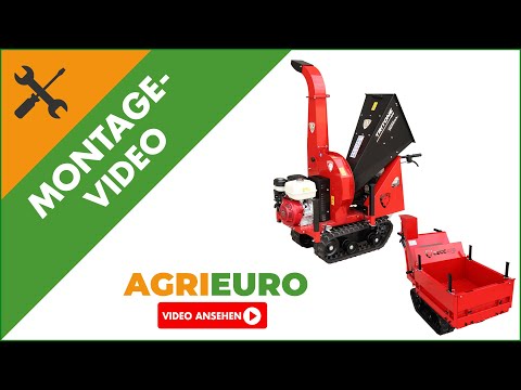 Montagevideo Biohäcksler mit Raupenantrieb und Motorschubkarre Ceccato Olindo Tritone BIG CINGO