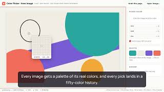 Color Picker from Image — hover, click, get the HEX (Chrome extension)