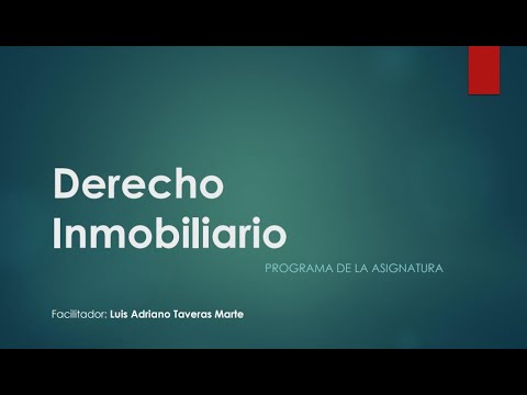 , title : 'Derecho Inmobiliario PUCMM   Clase I 4 09 2020 Introducción al Curso'